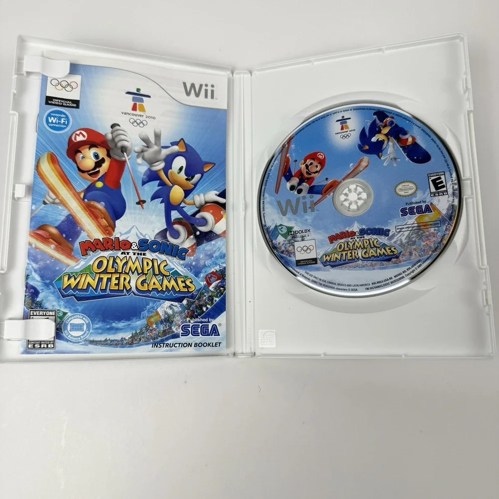 Mario & Sonic at the Olympic Winter Games Nintendo Wii Complete CIB Tested Works